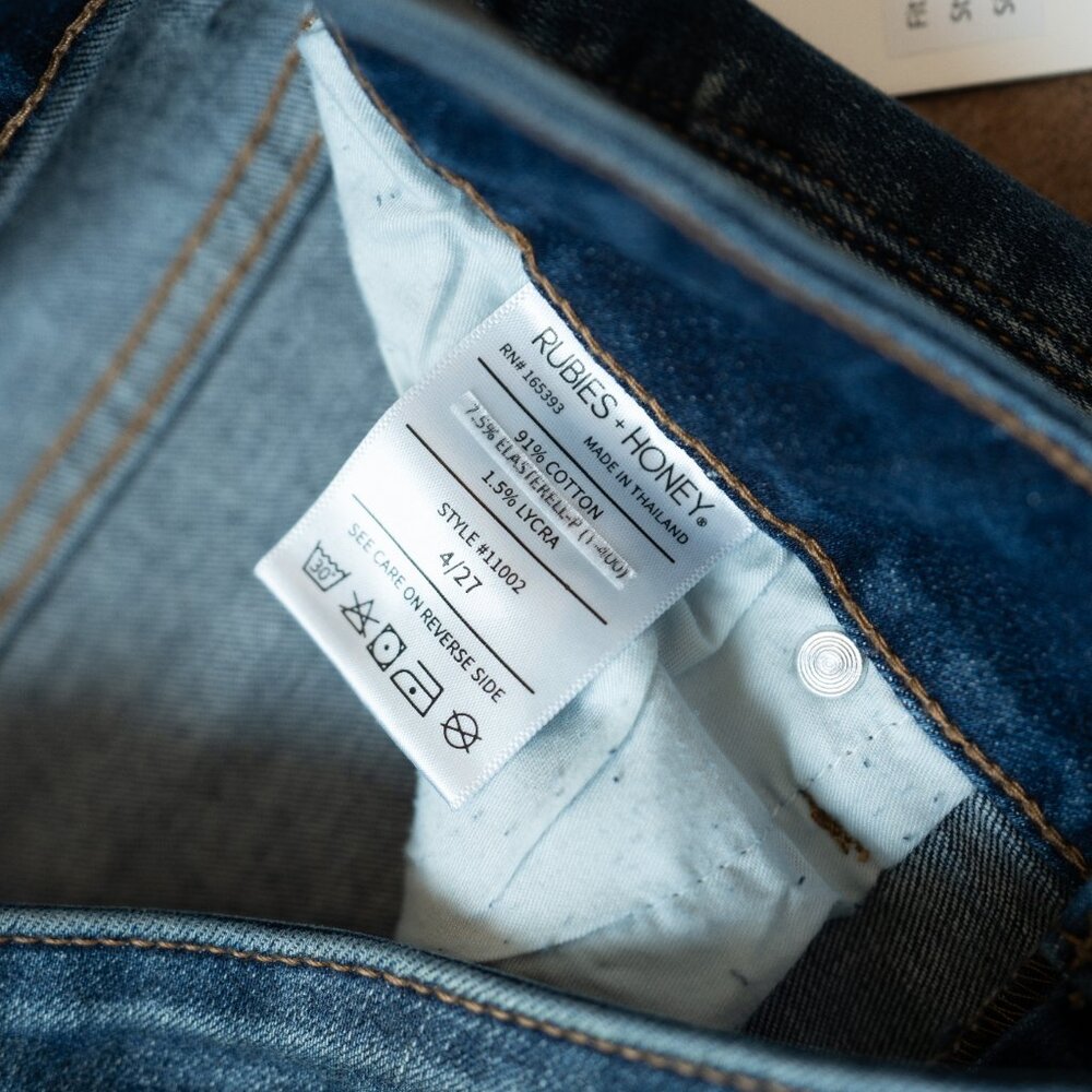 🆕 Lycra Stretch Dark Wash Skinny Jeans - Size 4/27 - Picture 9 of 14